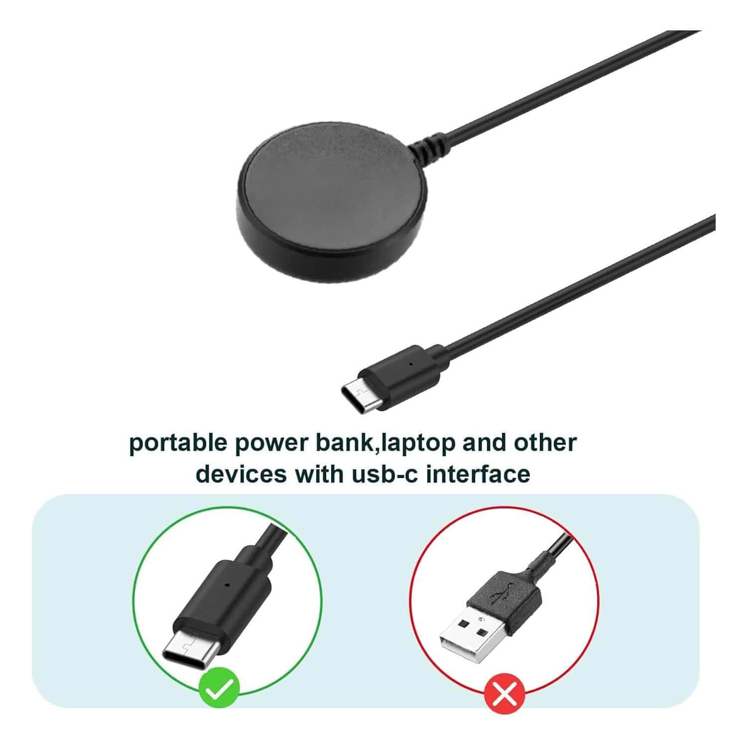 For Samsung Galaxy Watch 6 / 5 Pro/5/4/3/Active 2 Replacement Magnetic USB Charging Charger Cable Cord For Samsung Galaxy Watch 6 / 5 Pro/5/4/3/Active 2 Replacement Magnetic USB Charging Charger Cable Cord